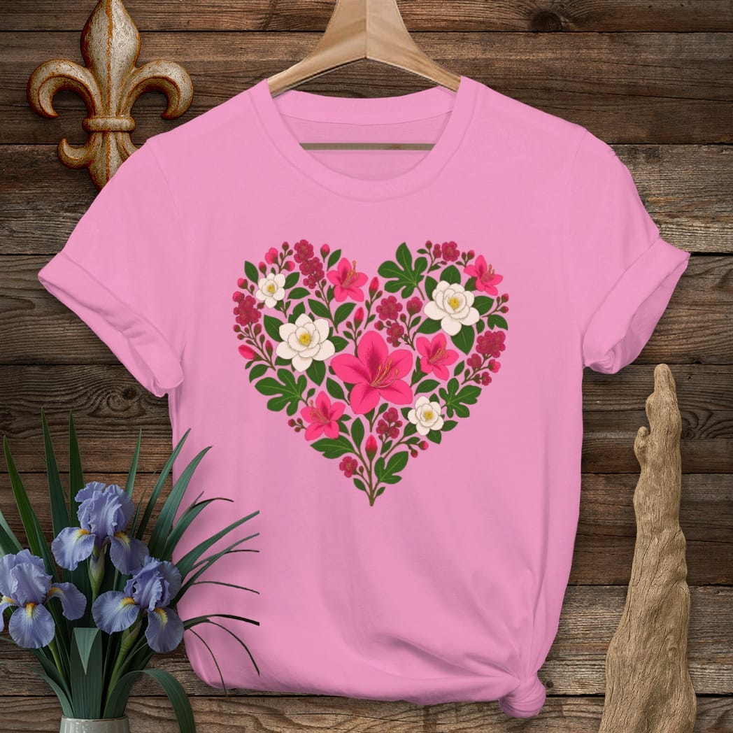 S / Azalea Louisiana MawMaws Heart T-Shirt by Laissez Faire Wear