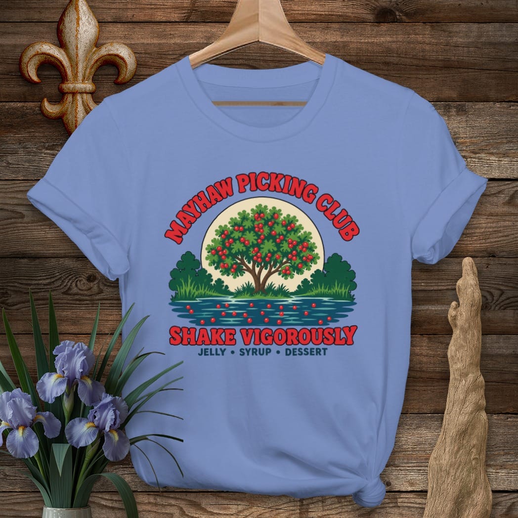 S / Iris Louisiana Mayhaw Picking Club T-Shirt by Laissez Faire Wear