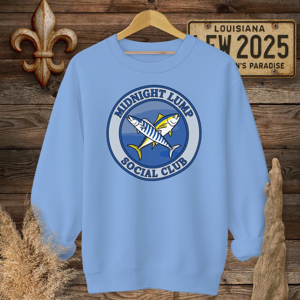 S / Carolina Blue Louisiana Midnight Lump - Venice Sweatshirt by Laissez Faire Wear