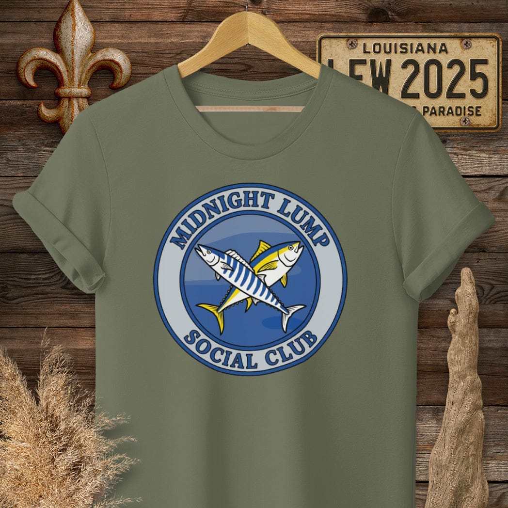 S / Military Green Louisiana Midnight Lump - Venice T-Shirt by Laissez Faire Wear