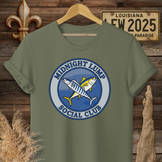 S / Military Green Louisiana Midnight Lump - Venice T-Shirt by Laissez Faire Wear