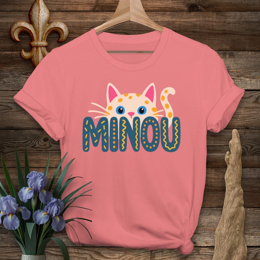 Coral Silk / S Louisiana Minou Hiding T-Shirt by Laissez Faire Wear