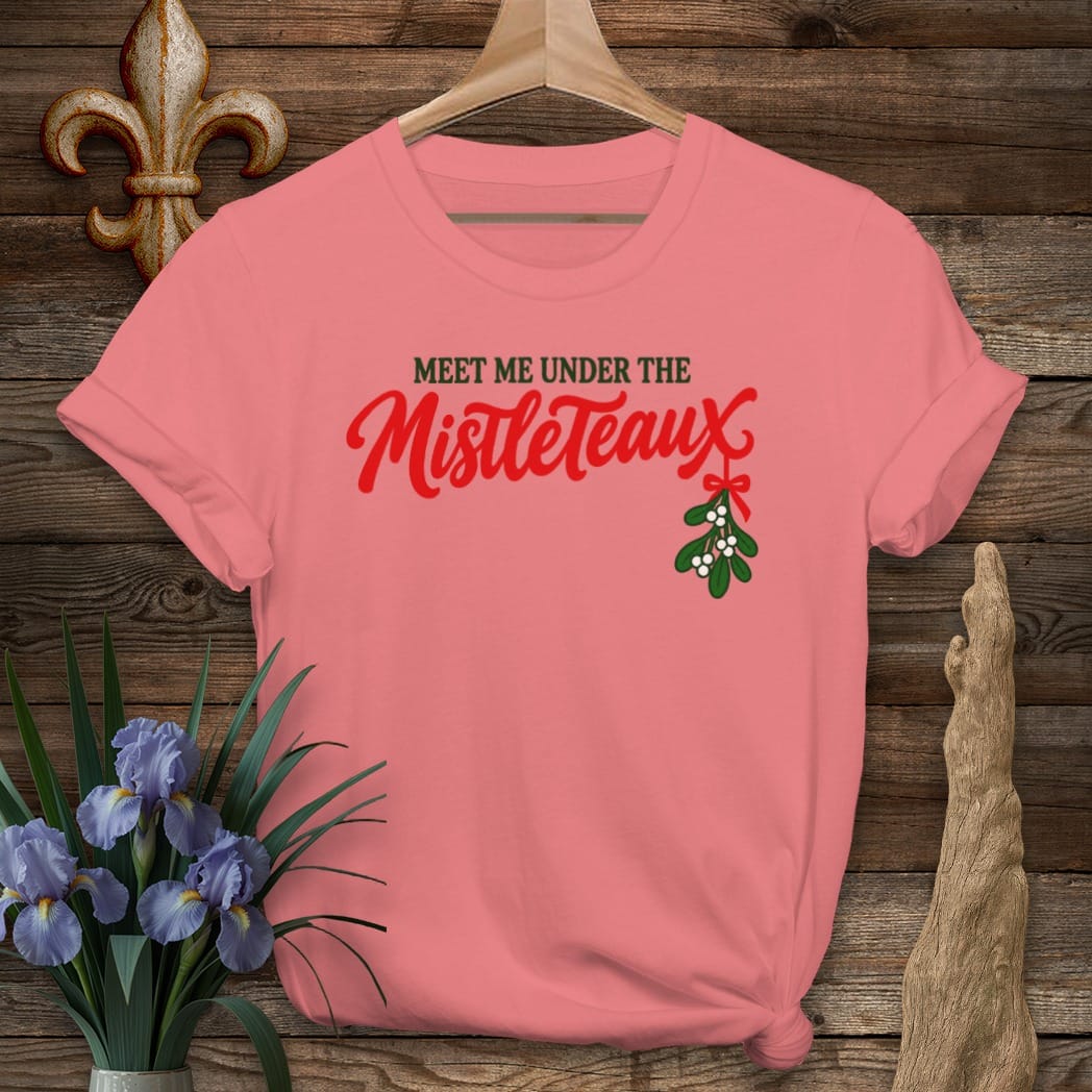 S / Coral Silk Louisiana Mistleteaux T-Shirt by Laissez Faire Wear