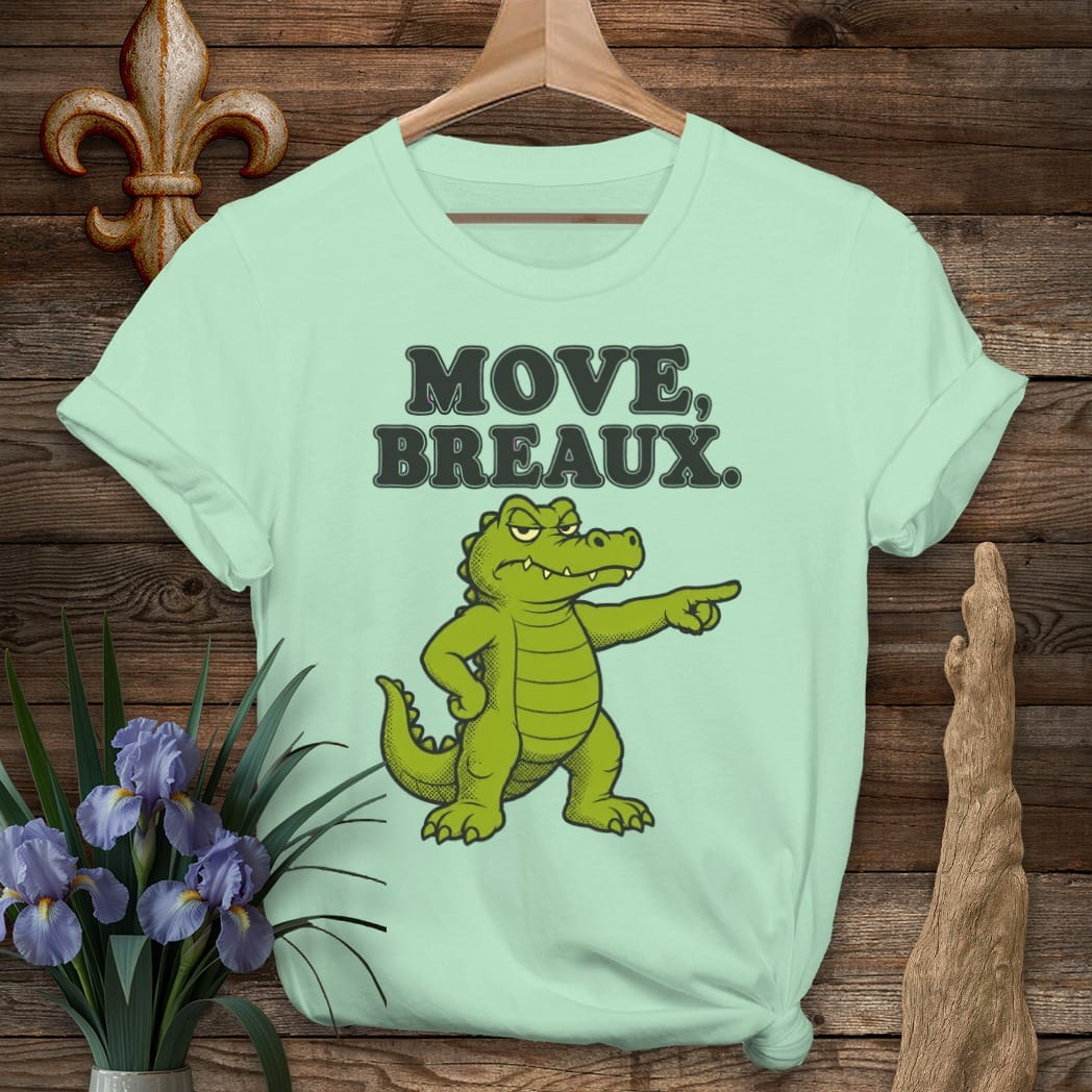 S / Mint Green Louisiana Move Breaux T-Shirt by Laissez Faire Wear