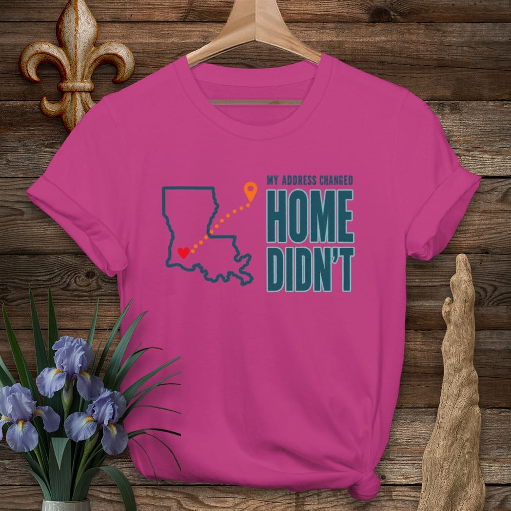 Antique Heliconia / S Louisiana My Address Still Says Home T-Shirt by Laissez Faire Wear