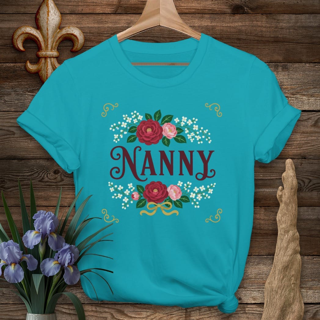 S / Tropical Blue Louisiana Nanny T-Shirt by Laissez Faire Wear