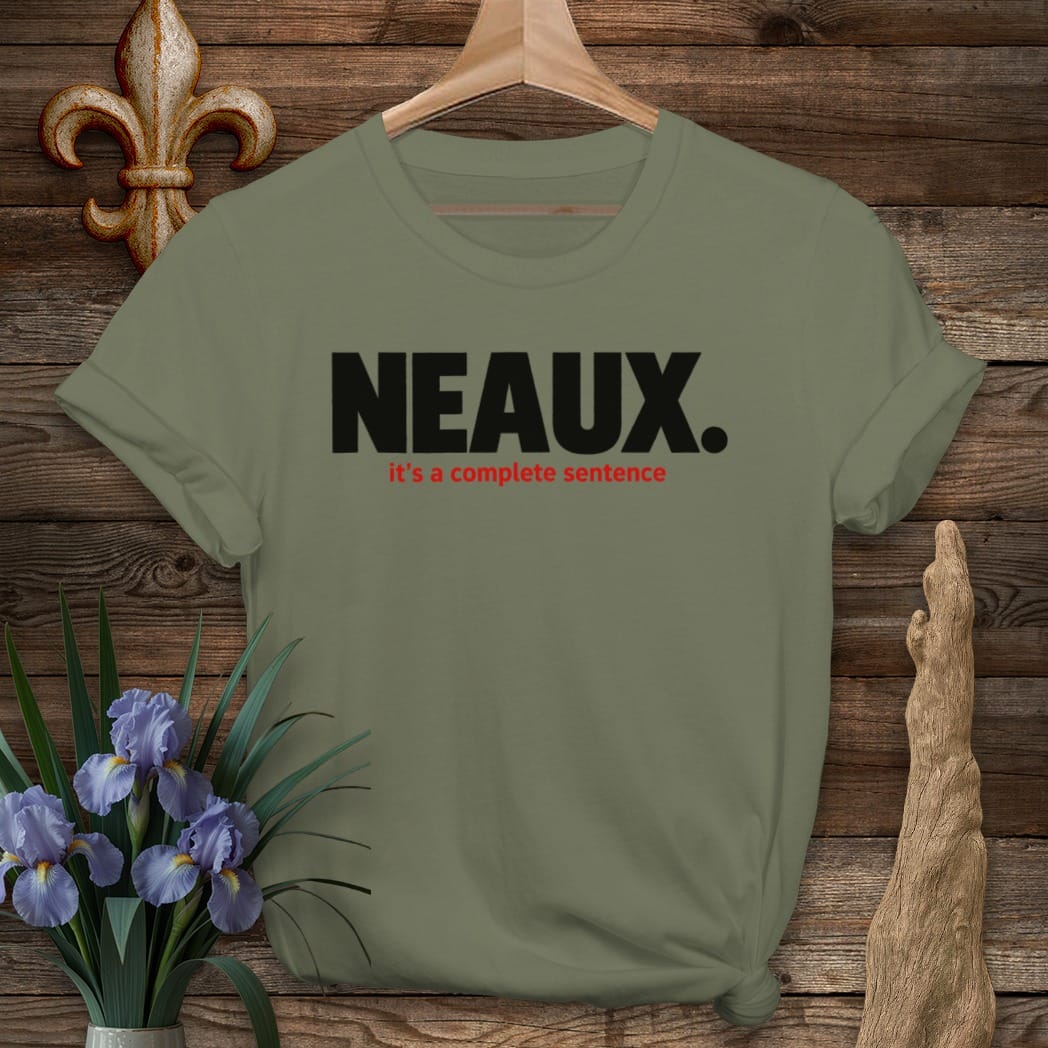 S / Military Green Louisiana Neaux T-Shirt by Laissez Faire Wear