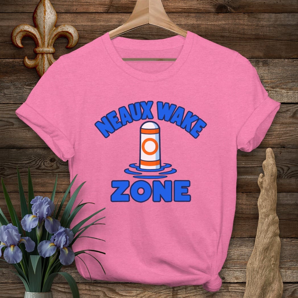 S / Heather Heliconia Louisiana Neaux Wake Zone T-Shirt by Laissez Faire Wear