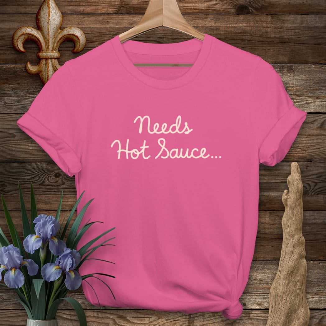 S / Heliconia Louisiana Needs Hot Sauce T-Shirt by Laissez Faire Wear