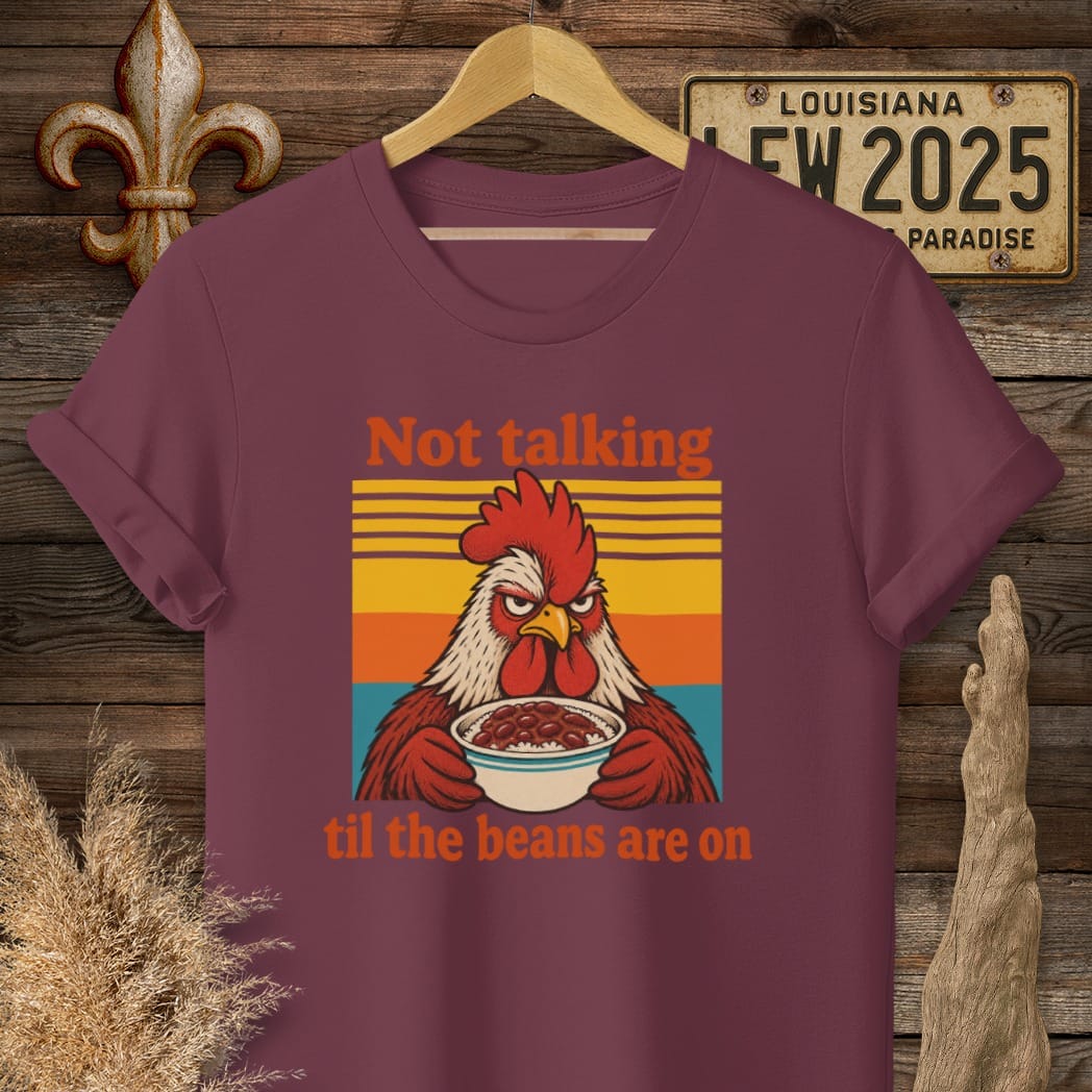 S / Maroon Louisiana Not Talking T-Shirt by Laissez Faire Wear