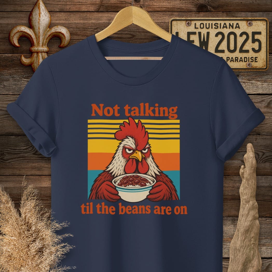 S / Navy Louisiana Not Talking T-Shirt by Laissez Faire Wear