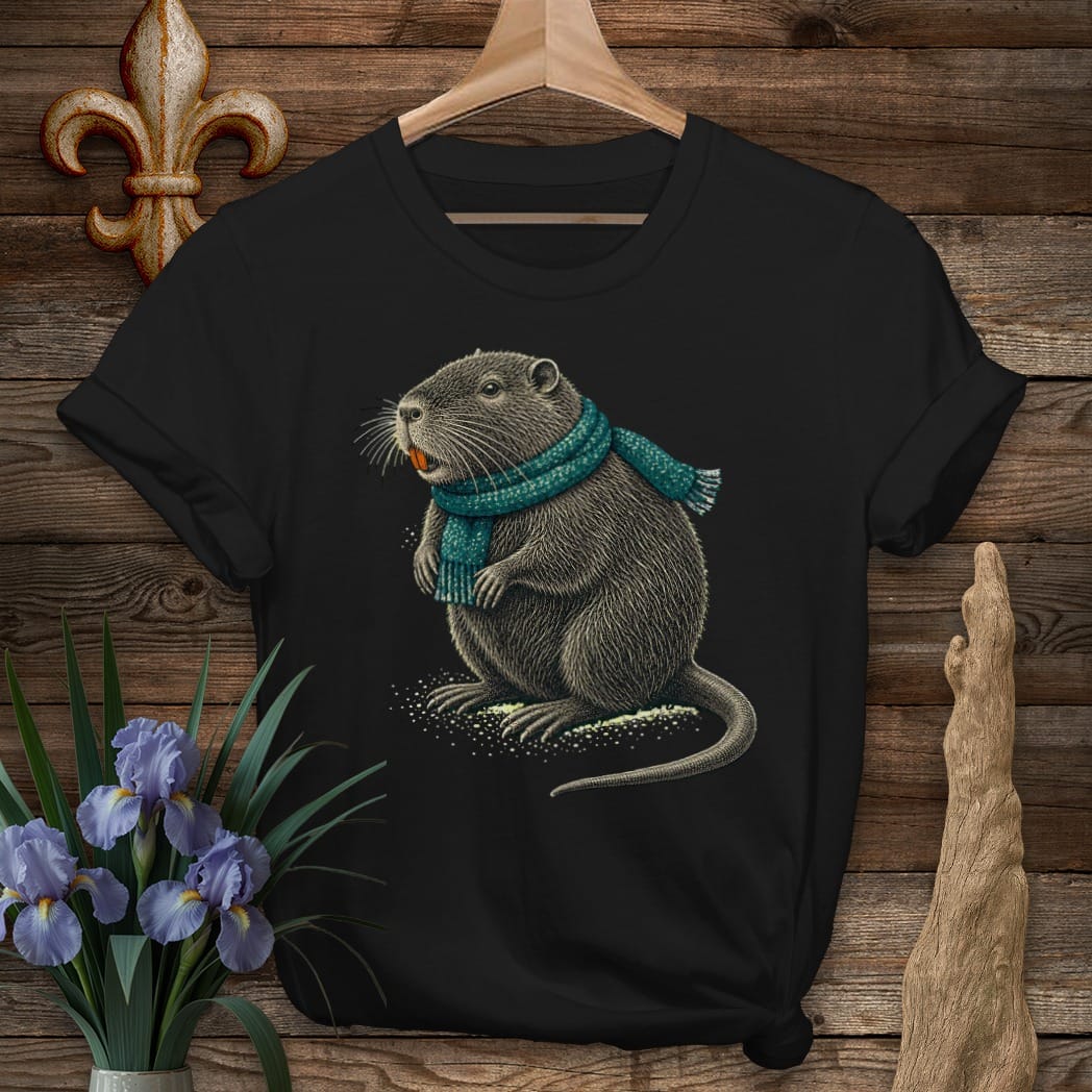 S / Black Louisiana Nutria Cold Snap T-Shirt by Laissez Faire Wear