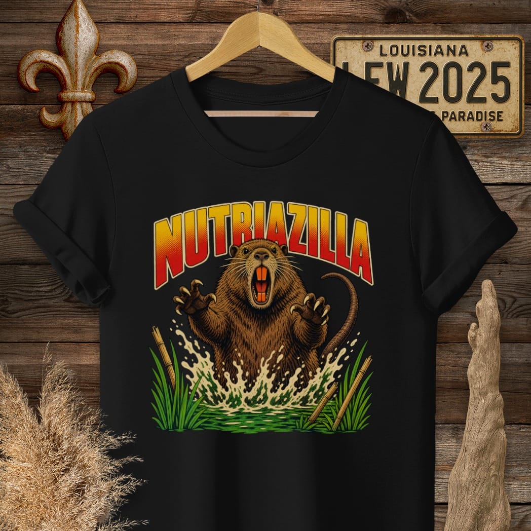 Black / S Louisiana Nutriazilla T-Shirt by Laissez Faire Wear