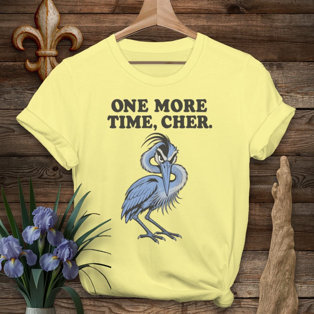 S / Cornsilk Louisiana One More Time T-Shirt by Laissez Faire Wear