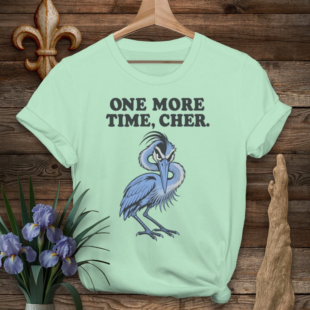 S / Mint Green Louisiana One More Time T-Shirt by Laissez Faire Wear