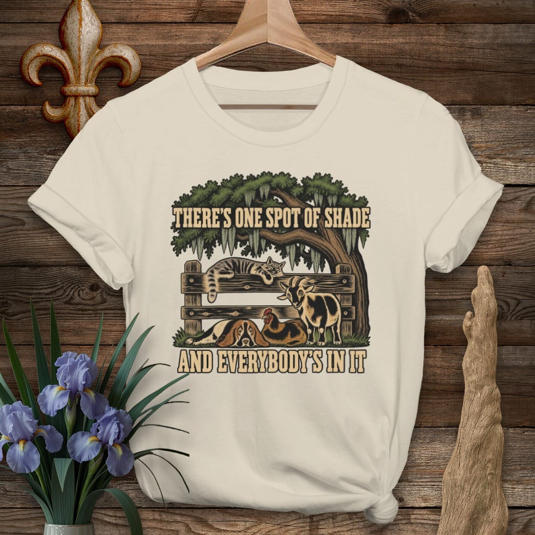S / Sand Louisiana One Spot of Shade T-Shirt by Laissez Faire Wear