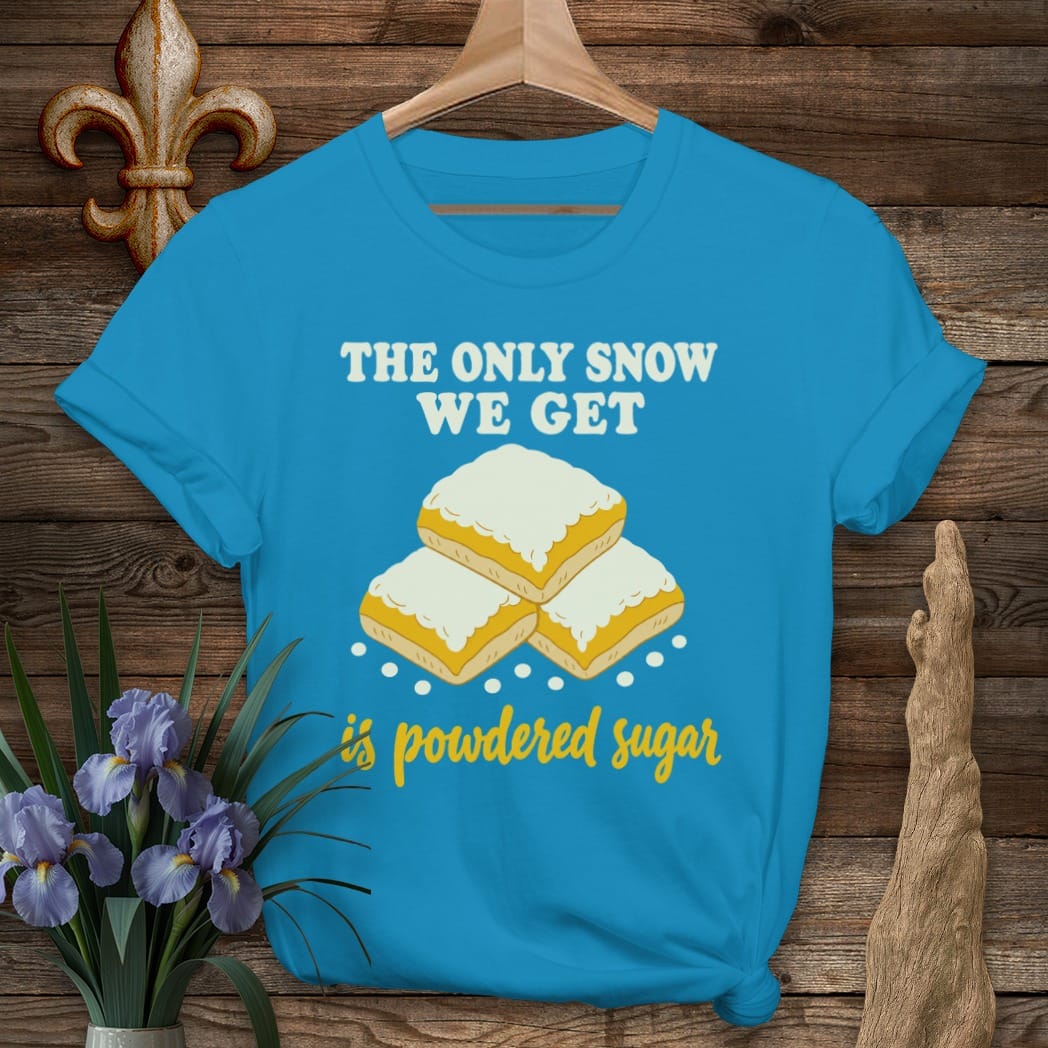 S / Sapphire Louisiana Only Snow We Get T-Shirt by Laissez Faire Wear