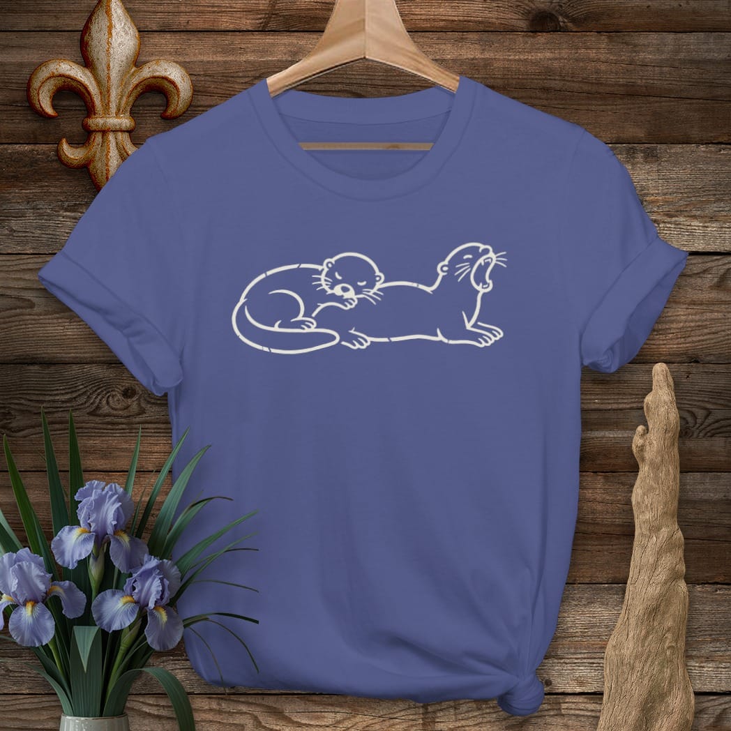 S / Metro Blue Louisiana Otter Nap T-Shirt by Laissez Faire Wear