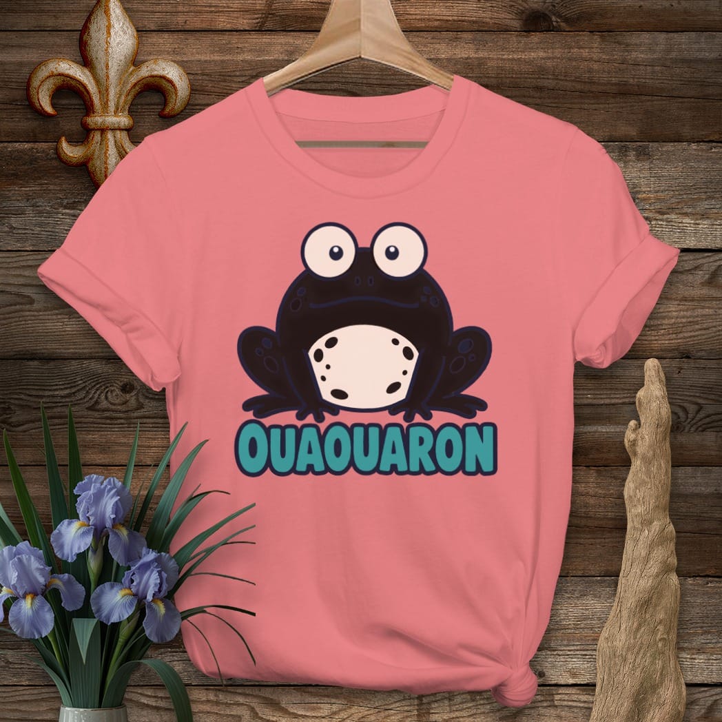 S / Coral Silk Louisiana Ouaouaron T-Shirt by Laissez Faire Wear