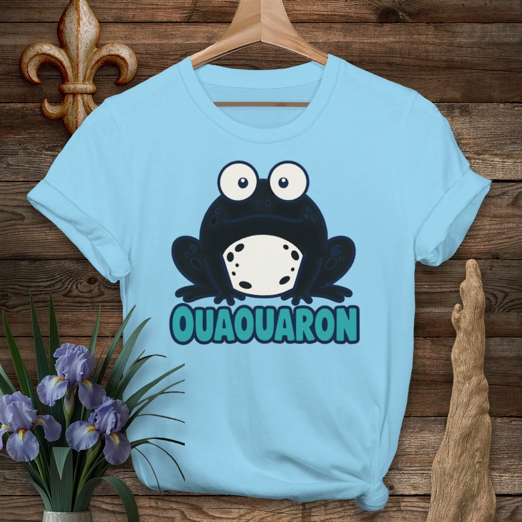 S / Sky Louisiana Ouaouaron T-Shirt by Laissez Faire Wear