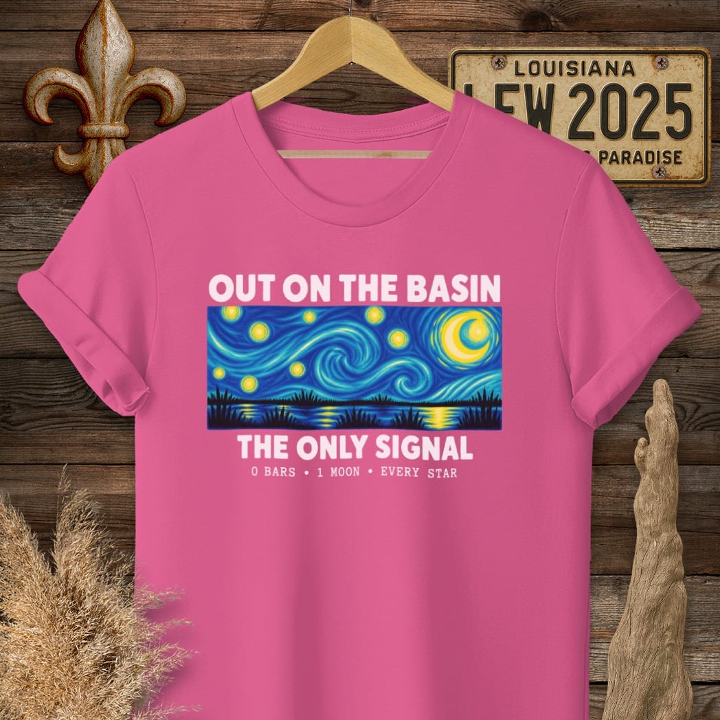 S / Heliconia Louisiana Out on the Basin T-Shirt by Laissez Faire Wear