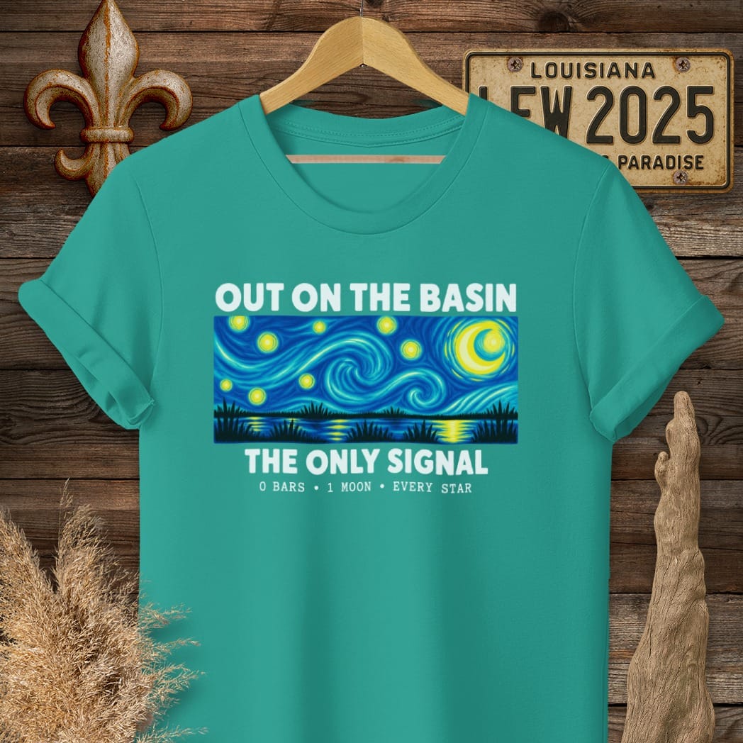 S / Jade Dome Louisiana Out on the Basin T-Shirt by Laissez Faire Wear