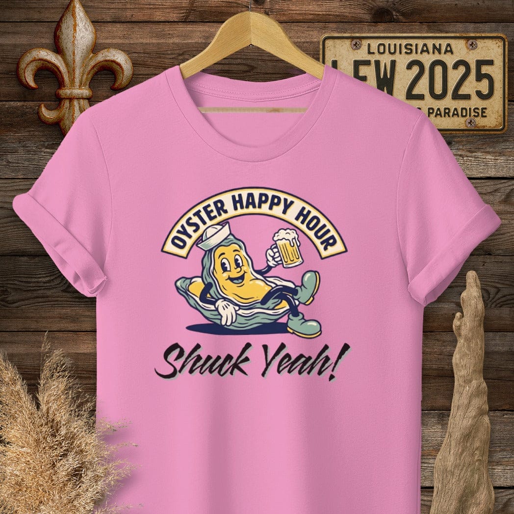 S / Azalea Louisiana Oyster Happy Hour T-Shirt by Laissez Faire Wear