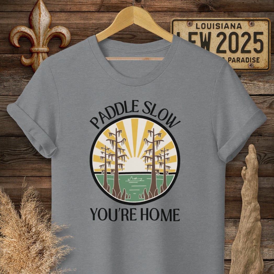 S / Graphite Heather Louisiana Paddle Slow T-Shirt by Laissez Faire Wear