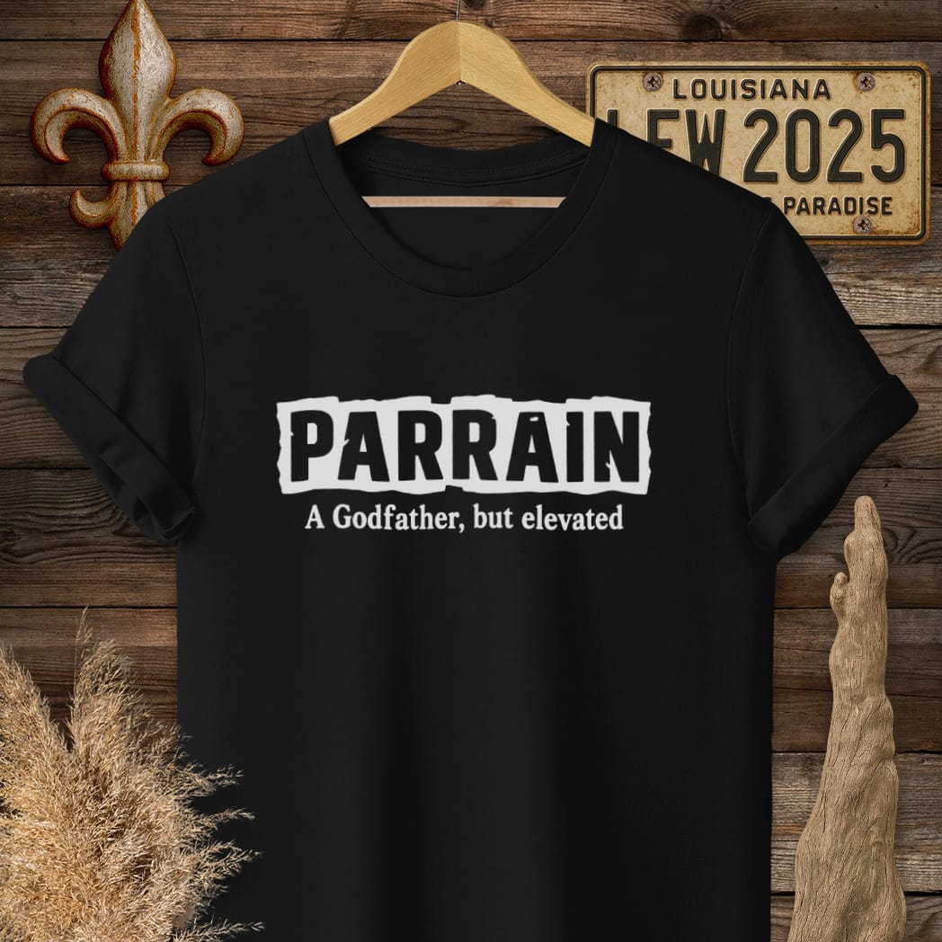 S / Black Louisiana Parrain T-Shirt by Laissez Faire Wear