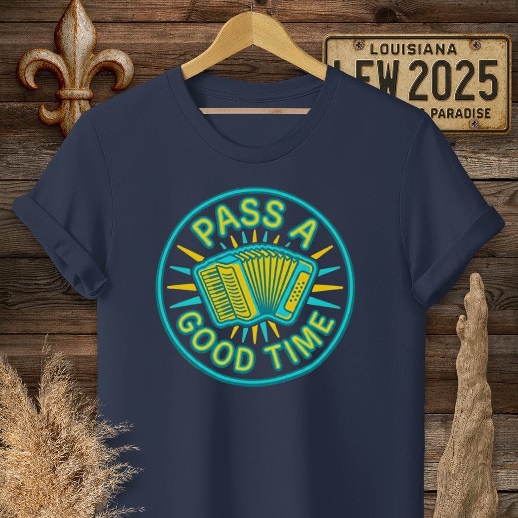 S / Navy Louisiana Pass a Good Time T-Shirt by Laissez Faire Wear