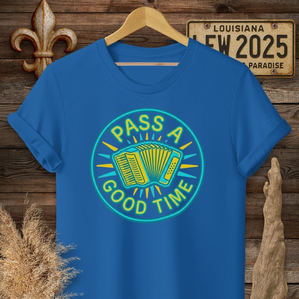S / Royal Louisiana Pass a Good Time T-Shirt by Laissez Faire Wear
