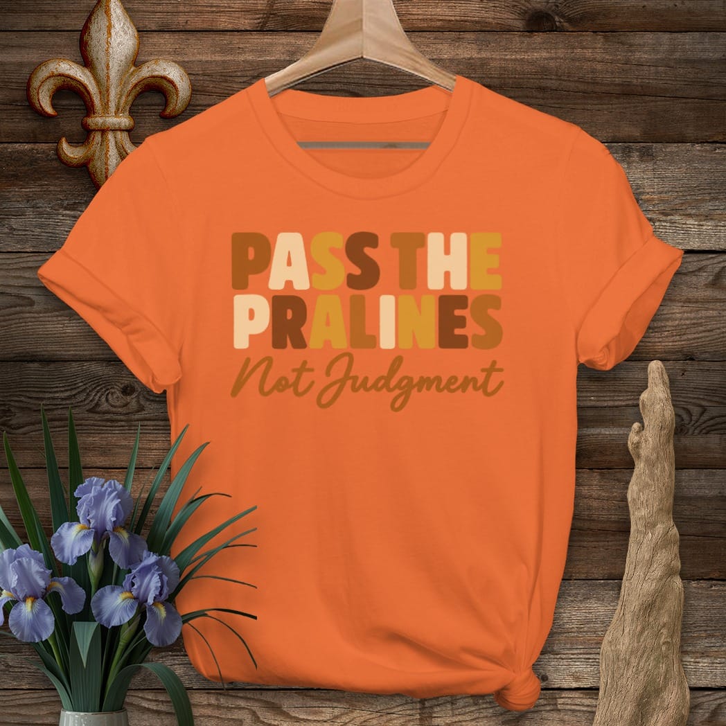 S / Orange Louisiana Pass The Pralines T-Shirt by Laissez Faire Wear
