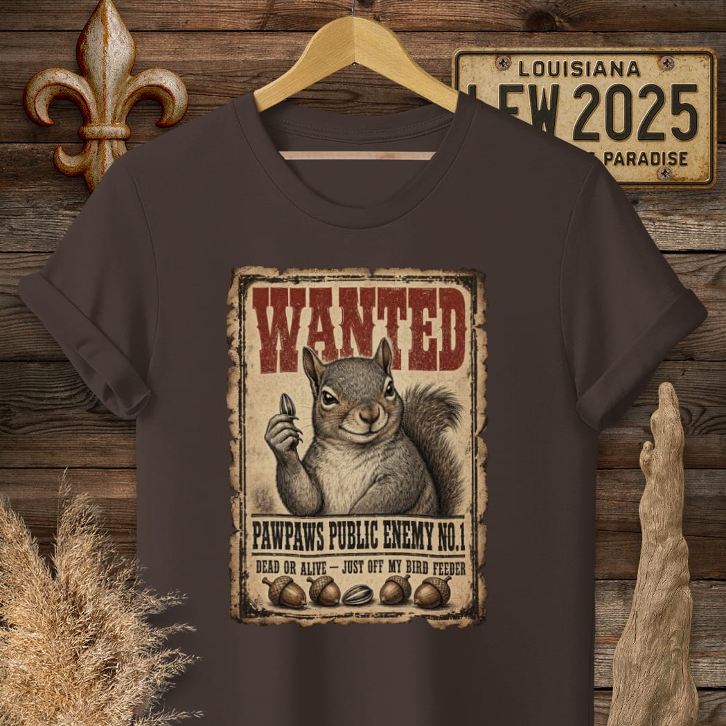 S / Dark Chocolate Louisiana PawPaws Public Enemy T-Shirt by Laissez Faire Wear