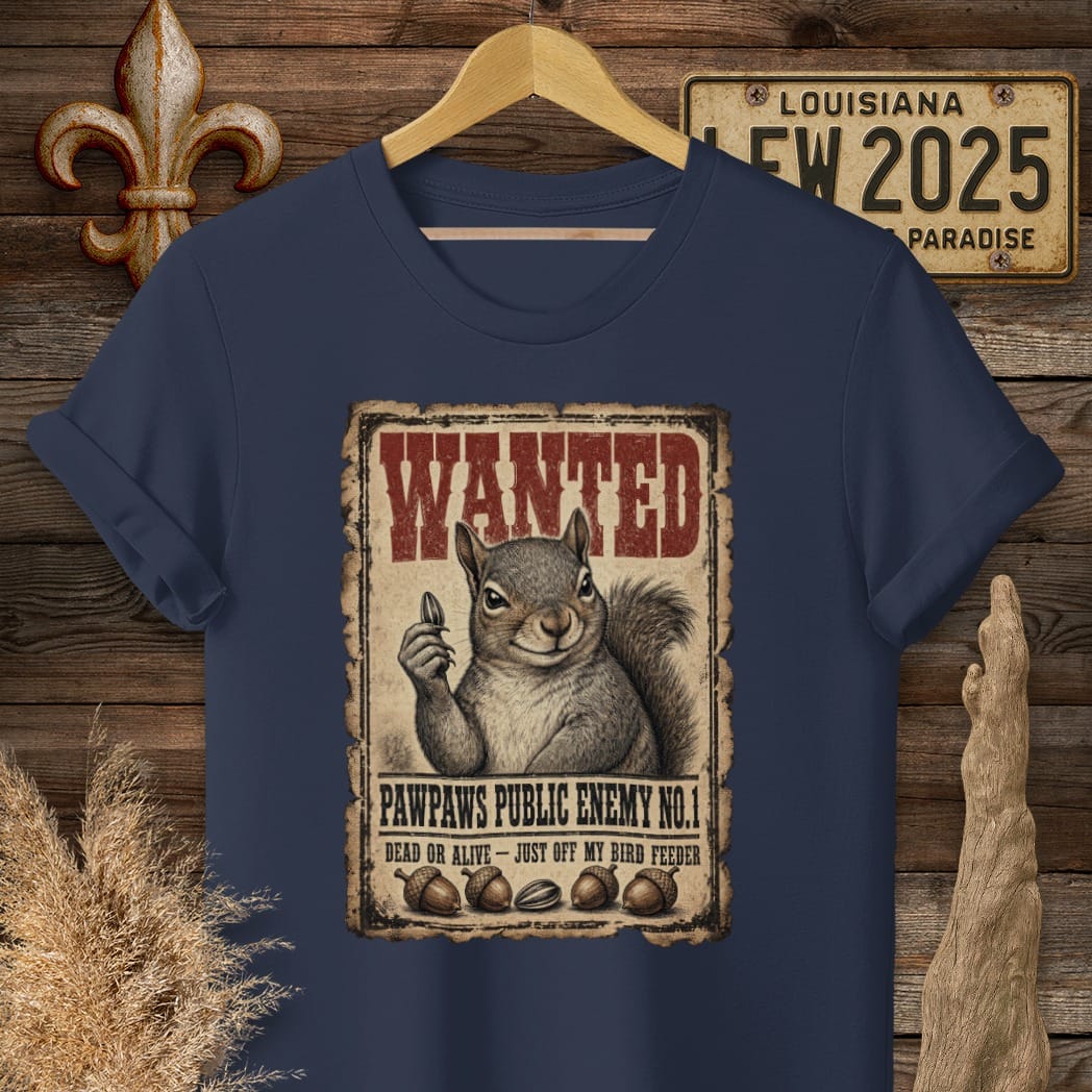 S / Navy Louisiana PawPaws Public Enemy T-Shirt by Laissez Faire Wear