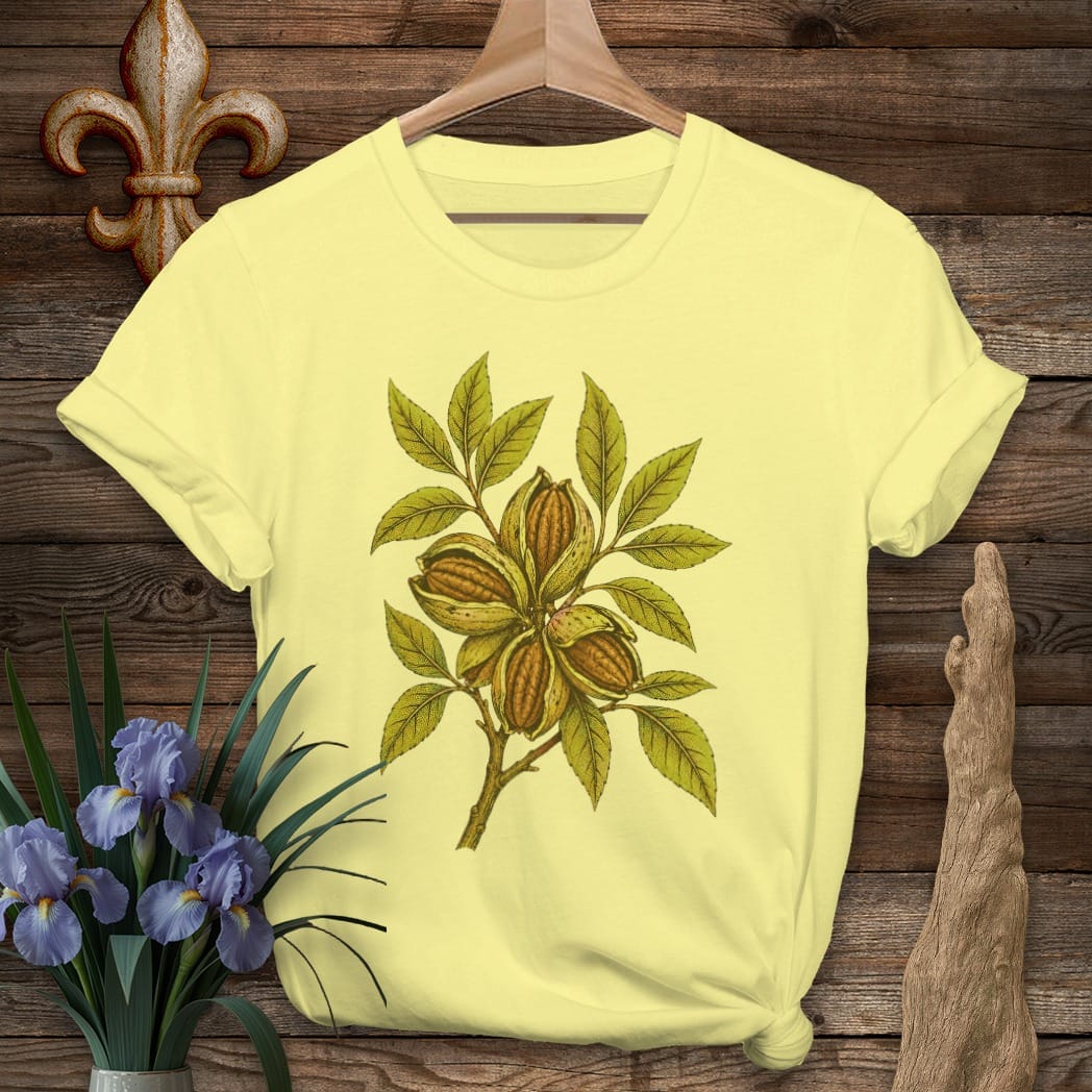 S / Cornsilk Louisiana Pecan Harvest T-Shirt by Laissez Faire Wear