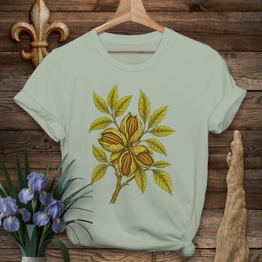 S / Sage Louisiana Pecan Harvest T-Shirt by Laissez Faire Wear