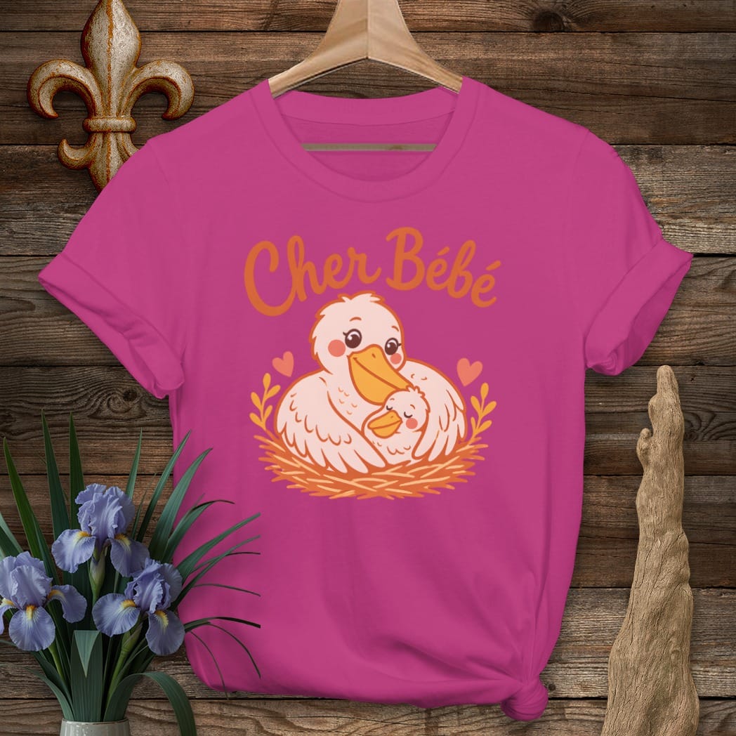 S / Antique Heliconia Louisiana Pelican Cher Bebe T-Shirt by Laissez Faire Wear
