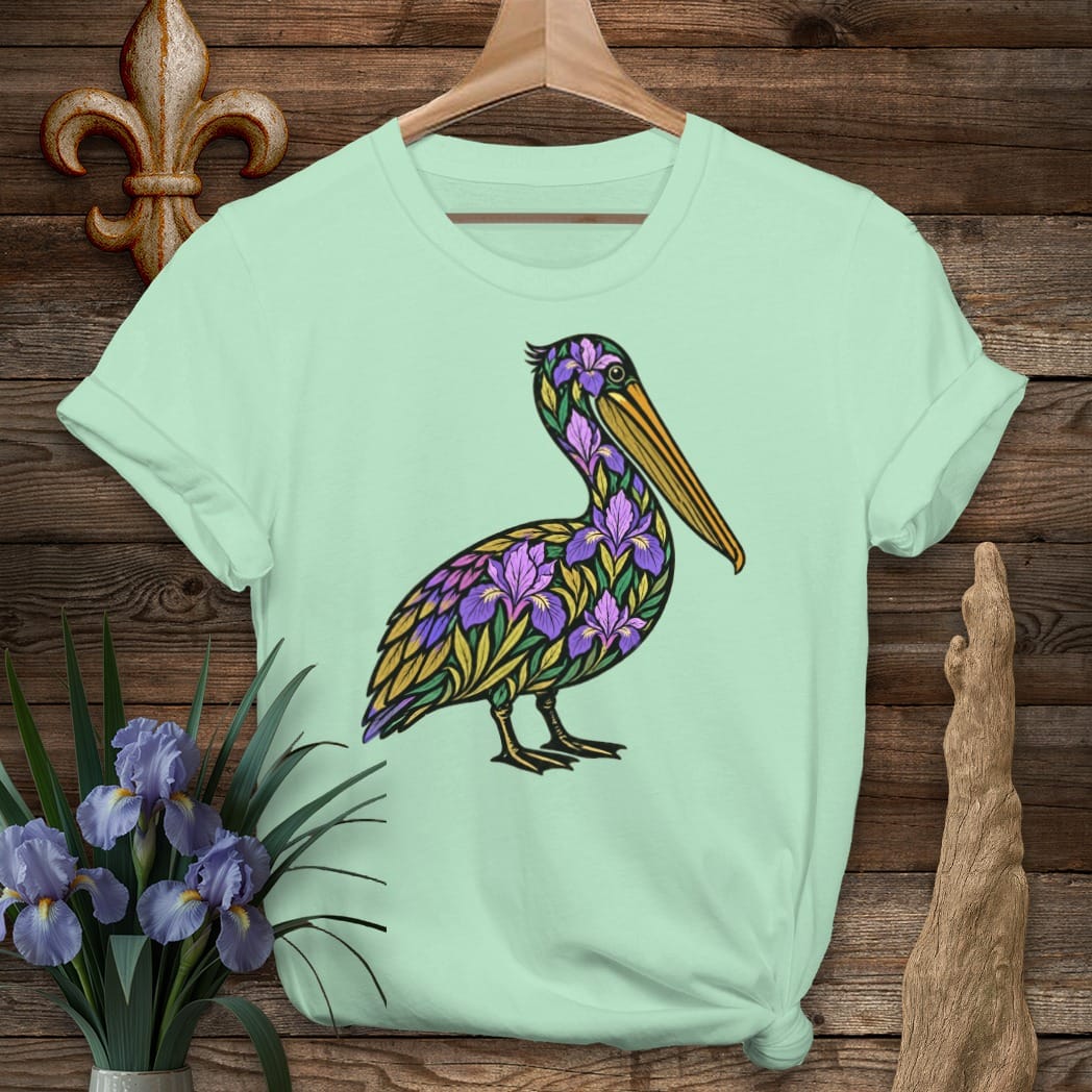 S / Mint Green Louisiana Peliris T-Shirt by Laissez Faire Wear
