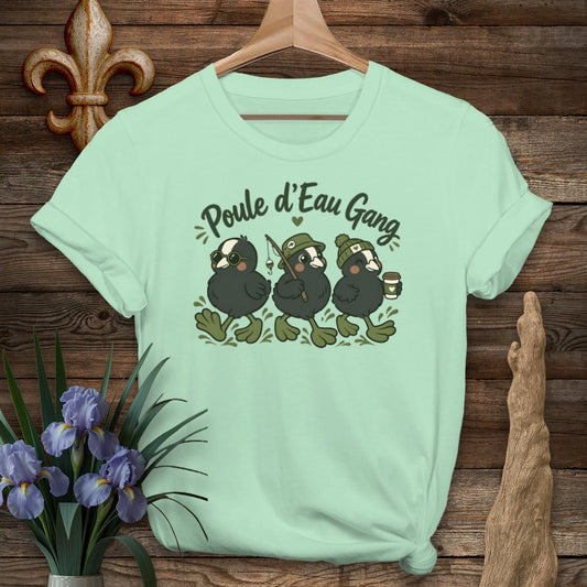 S / Mint Green Louisiana Poule d'Eau Gang T-Shirt by Laissez Faire Wear