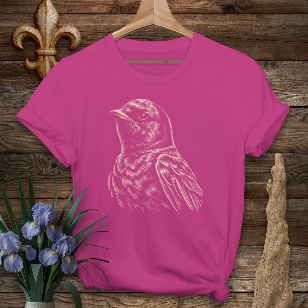 S / Antique Heliconia Louisiana Purple Martin T-Shirt by Laissez Faire Wear