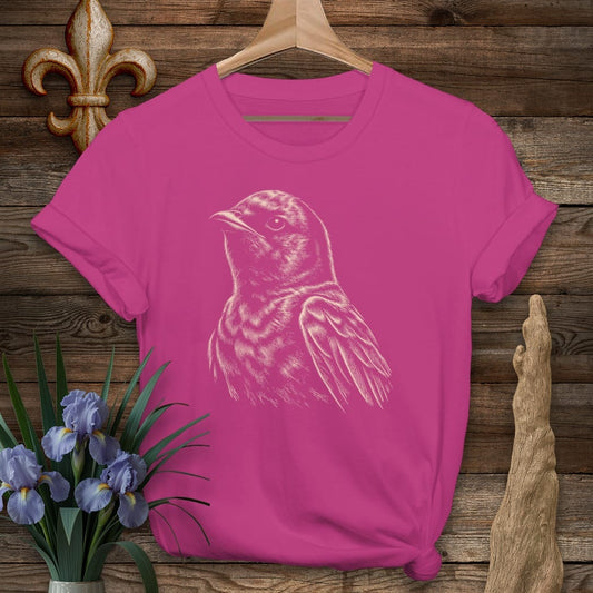 S / Antique Heliconia Louisiana Purple Martin T-Shirt by Laissez Faire Wear