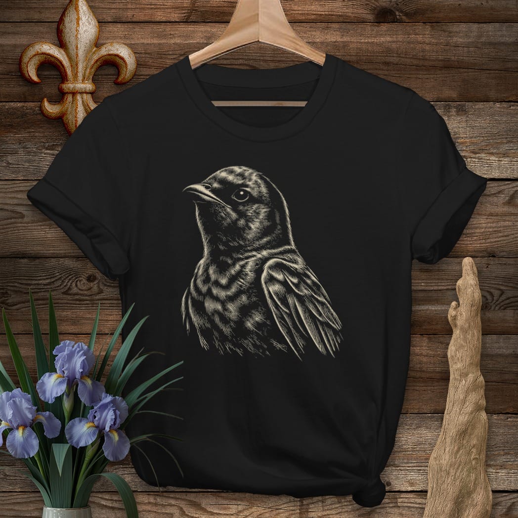 S / Black Louisiana Purple Martin T-Shirt by Laissez Faire Wear