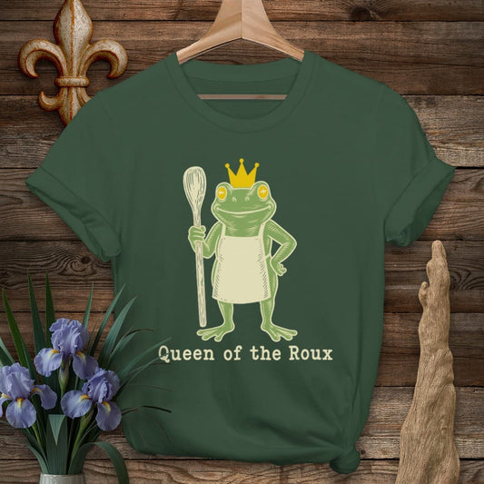 S / Forest Green Louisiana Queen of the Roux T-Shirt by Laissez Faire Wear