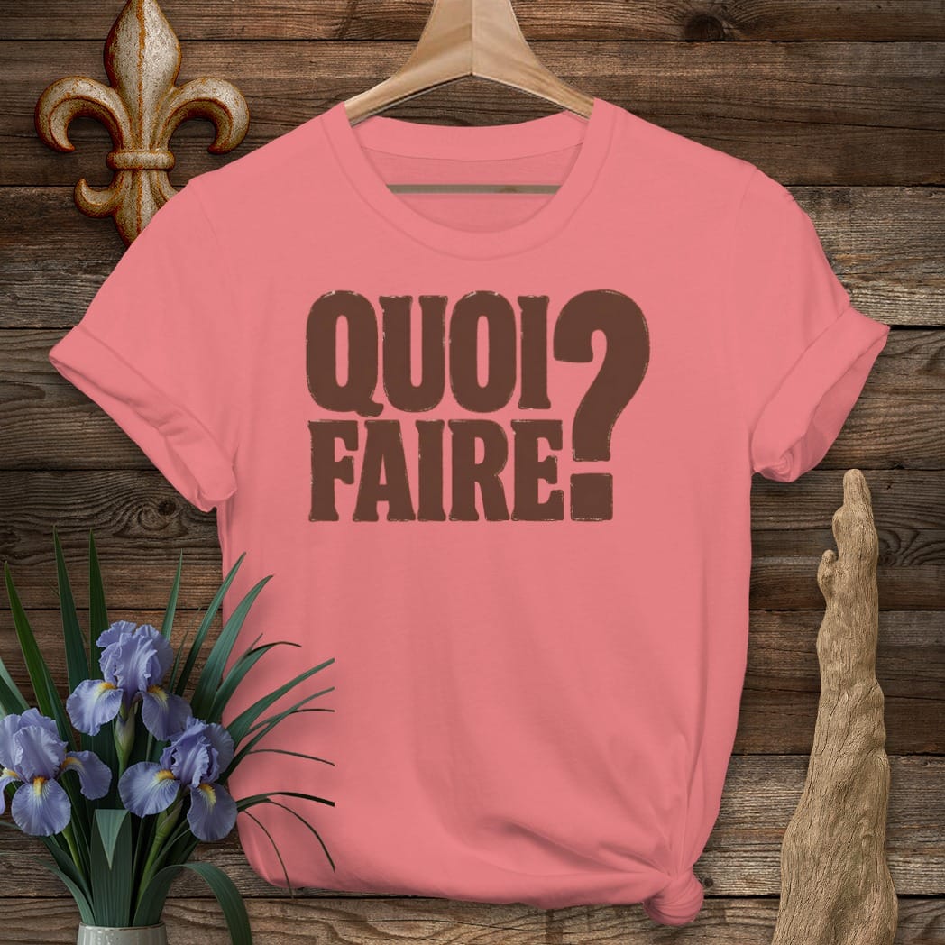 S / Coral Silk Louisiana Quoi Faire? T-Shirt by Laissez Faire Wear