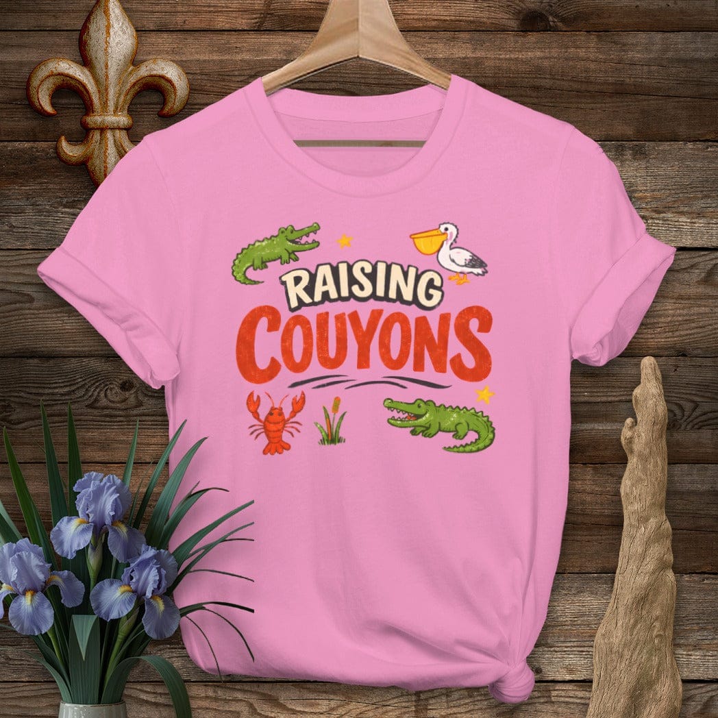 S / Azalea Louisiana Raising Couyons T-Shirt by Laissez Faire Wear