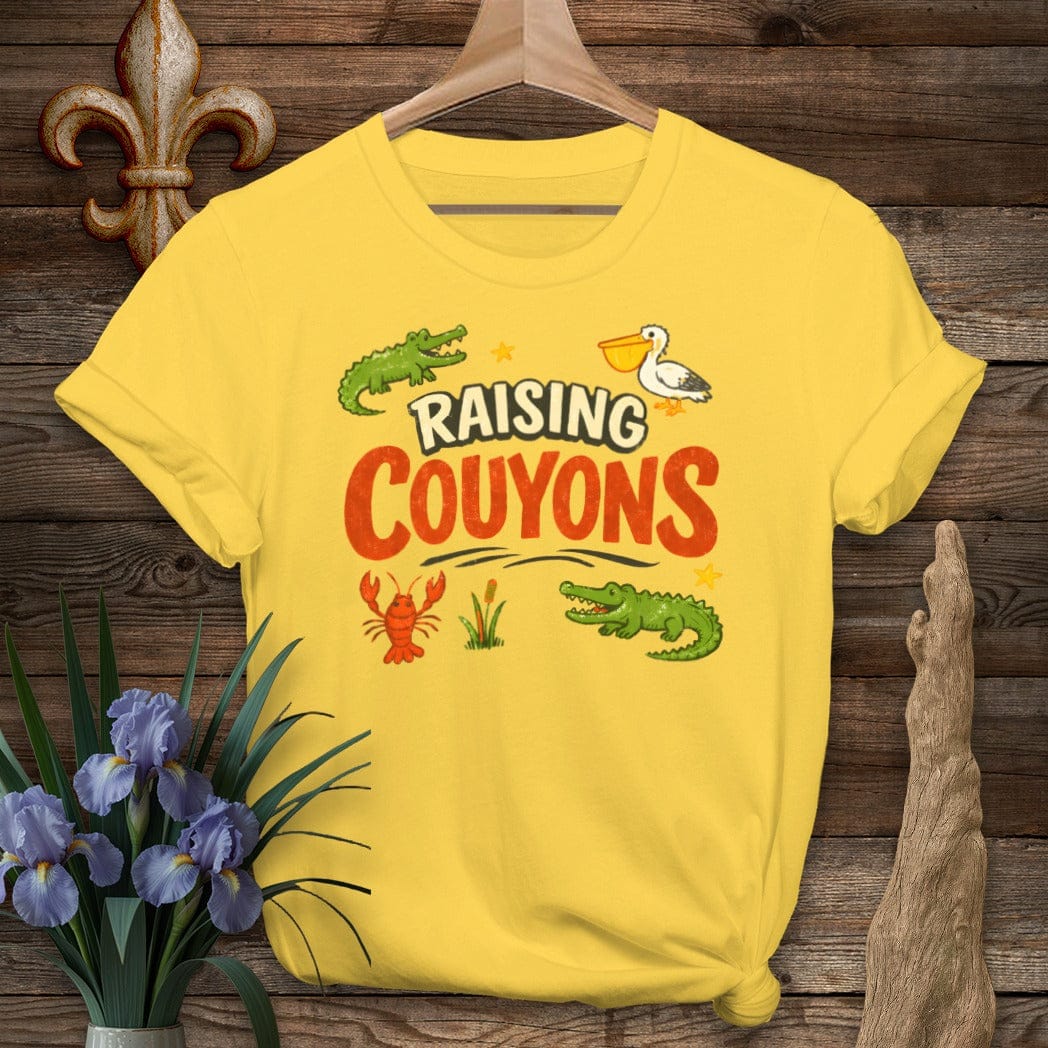 S / Daisy Louisiana Raising Couyons T-Shirt by Laissez Faire Wear