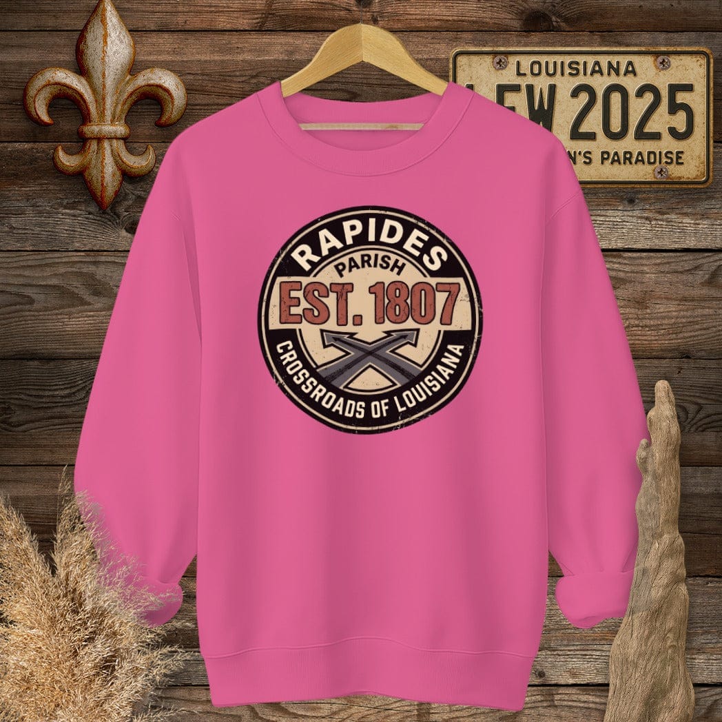 S / Heliconia Louisiana Rapides Parish Sweatshirt by Laissez Faire Wear