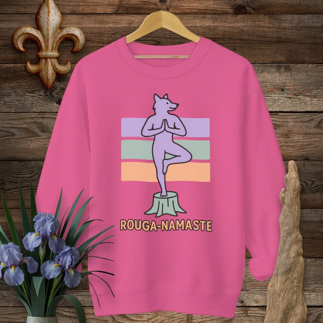 S / Heliconia Louisiana Rouga-Namaste Sweatshirt by Laissez Faire Wear