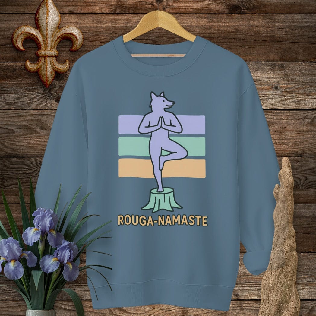 S / Indigo Blue Louisiana Rouga-Namaste Sweatshirt by Laissez Faire Wear