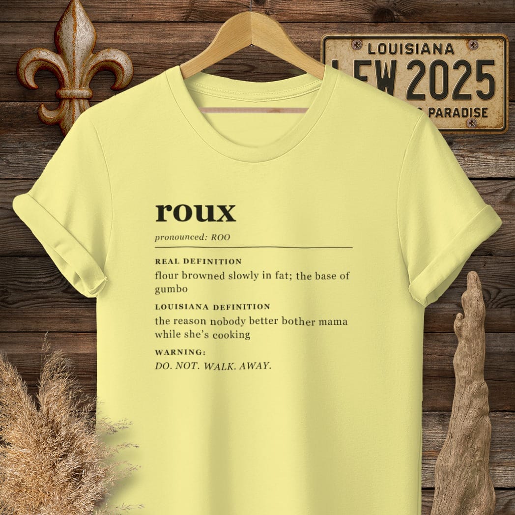 S / Cornsilk Louisiana Roux Definition T-Shirt by Laissez Faire Wear